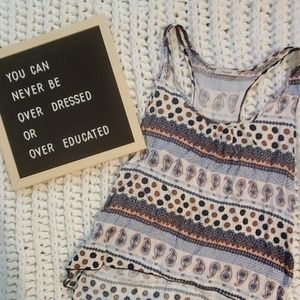 Paisley patterned loose tank